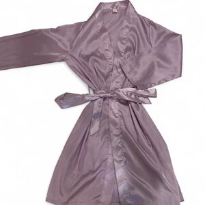 Elegant Purple Satin Robe